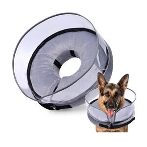 BARKLESS Dog Cone, Inflatable Dog Cone After Surgery for Large Breeds